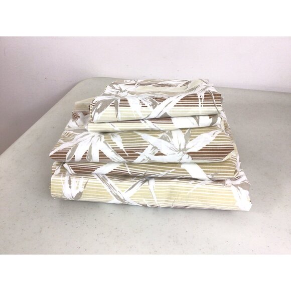 Vintage Mid Century Floral Sheet Set & Matching Pillowcases Full Size - Picture 5 of 5